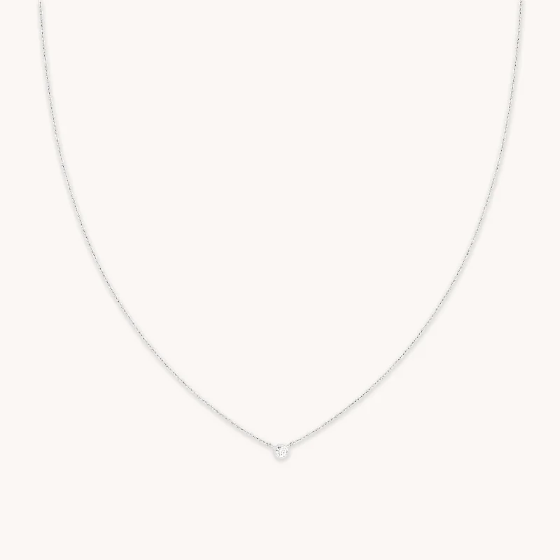 Dazzle In Elegance With Our Biggest Jewelry Sale Essential Crystal Pendant Necklace in Silver