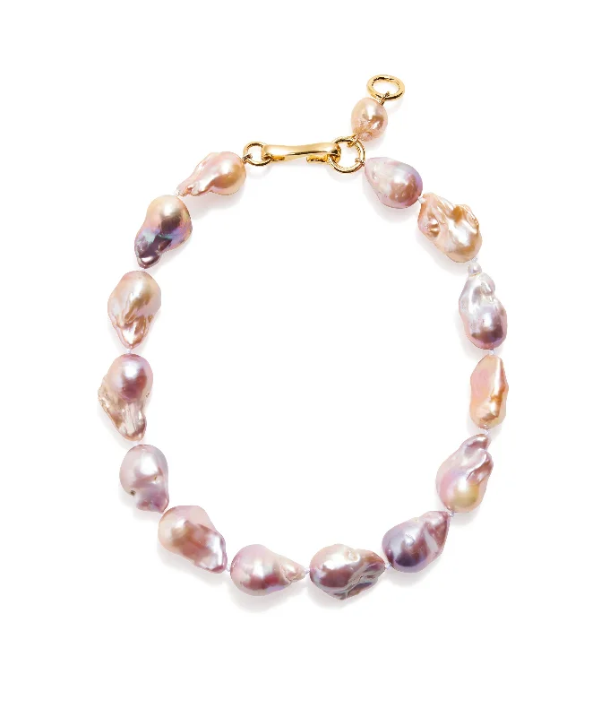 Romantic Heart-Shaped Jewelry For Special Gifts Estate Pearl Necklace In Pink