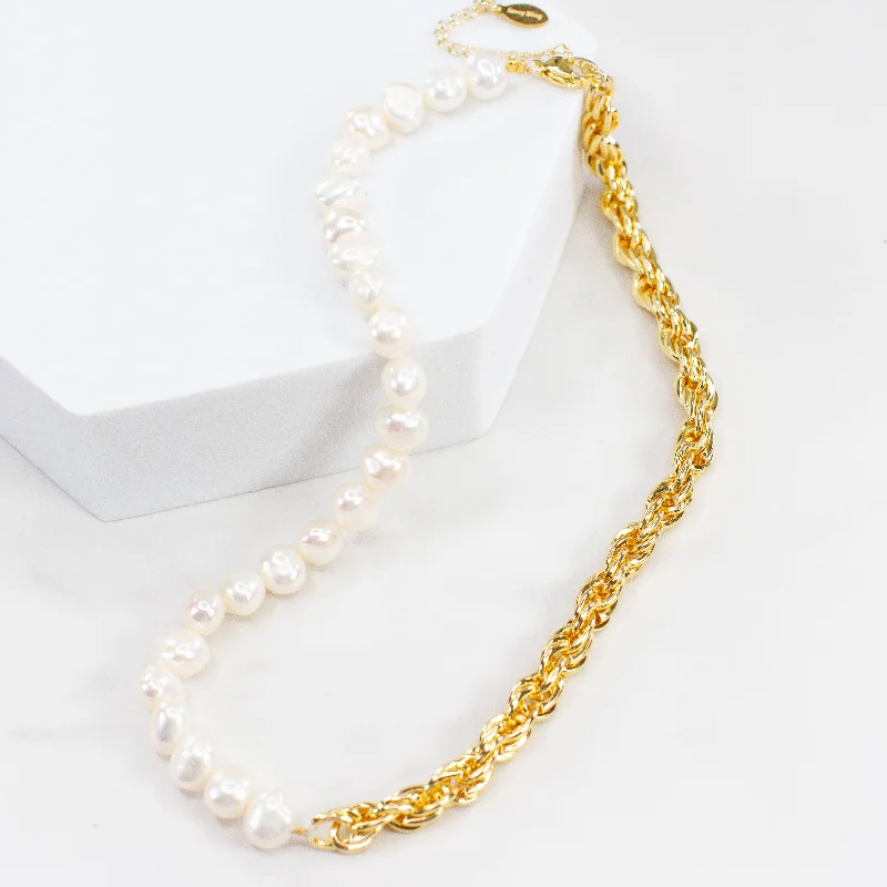 Special Offers On Handcrafted And Designer Jewelry Fresh water Pearl and Rope Chain Necklace