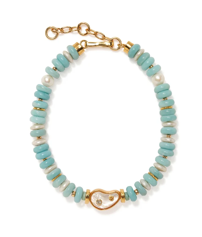 Elegant Rose Gold Jewelry For A Stylish Touch Goddess Collar in Pearl Lagoon
