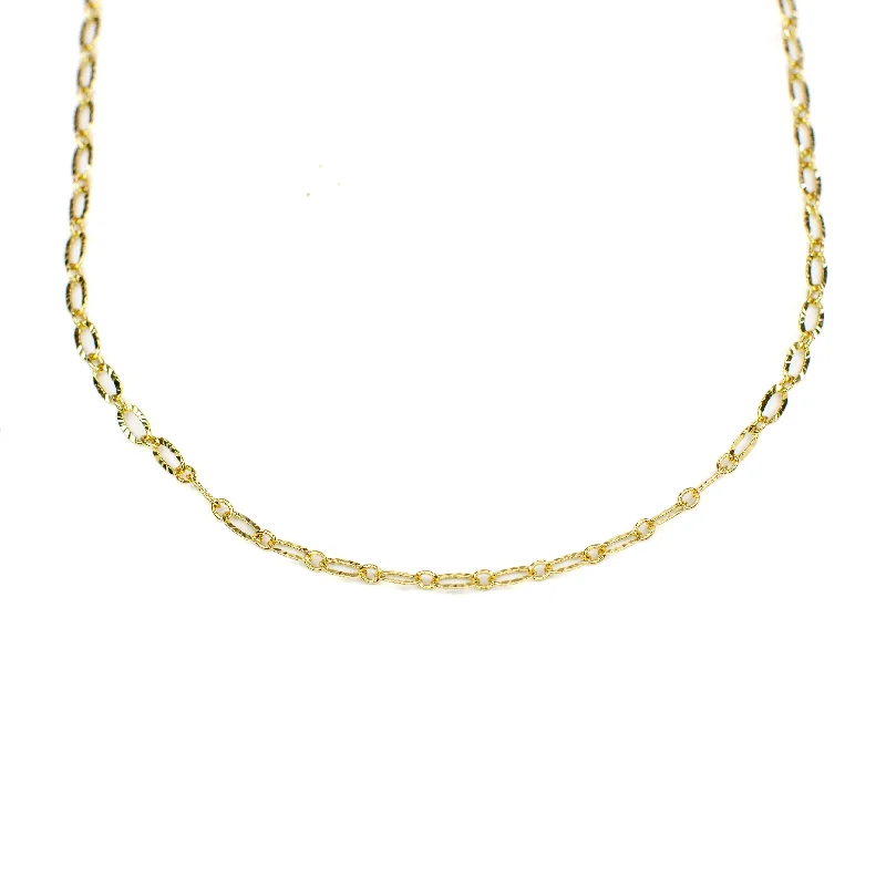 Limited Stock On Premium Jewelry At Low Prices Gold Texture Chain Necklace