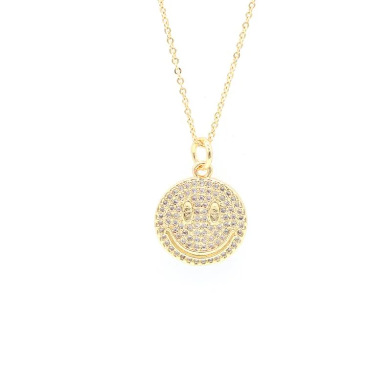 Elegant Jewelry, Exclusive Prices – Shop Now Happy face pave' necklace