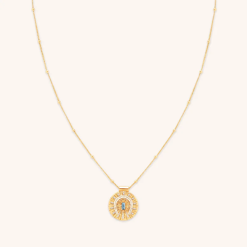 Shine Bright With Our Special Jewelry Promotions Horseshoe Pendant Necklace in Gold