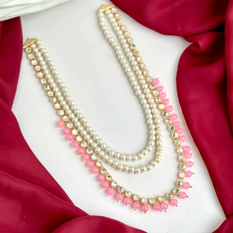 Your Dream Jewelry At Dream Prices Jeena Kundan Maala (Light Pink)