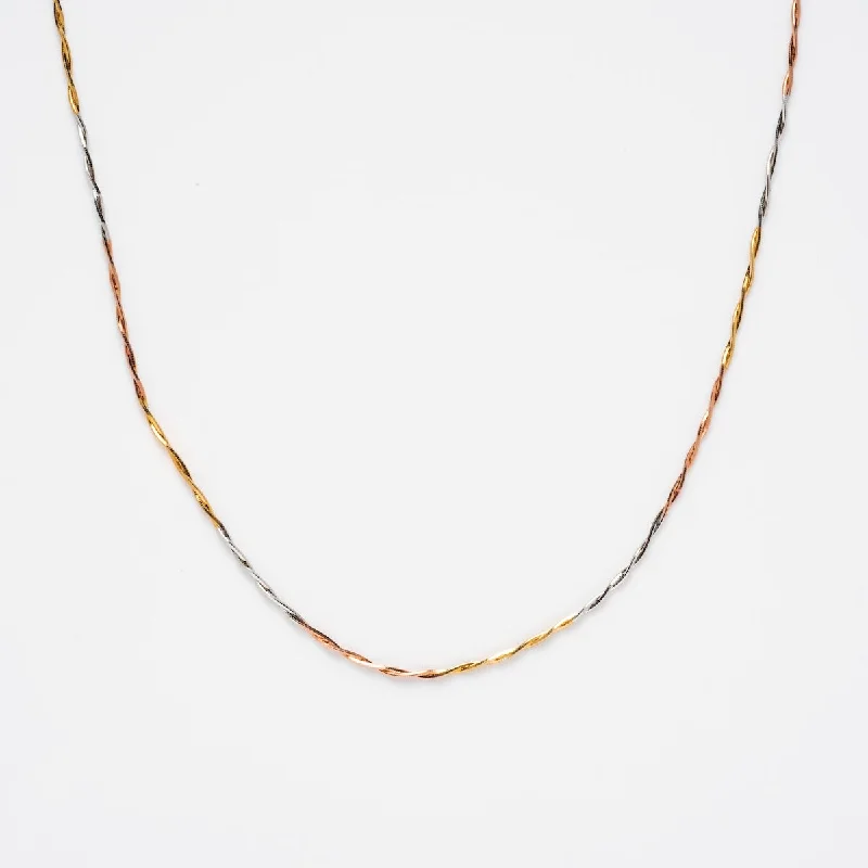 Affordable Gold-Plated Jewelry For Modern Fashion Mixed Metal Twisted Chain