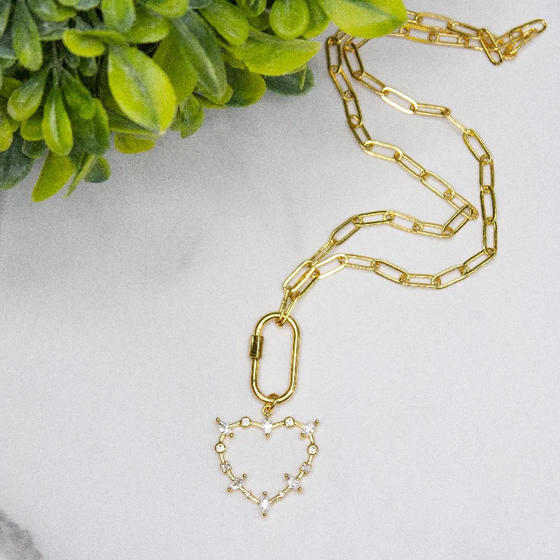 Exclusive Jewelry Offers – Shine For Less Heart Pave' Necklace