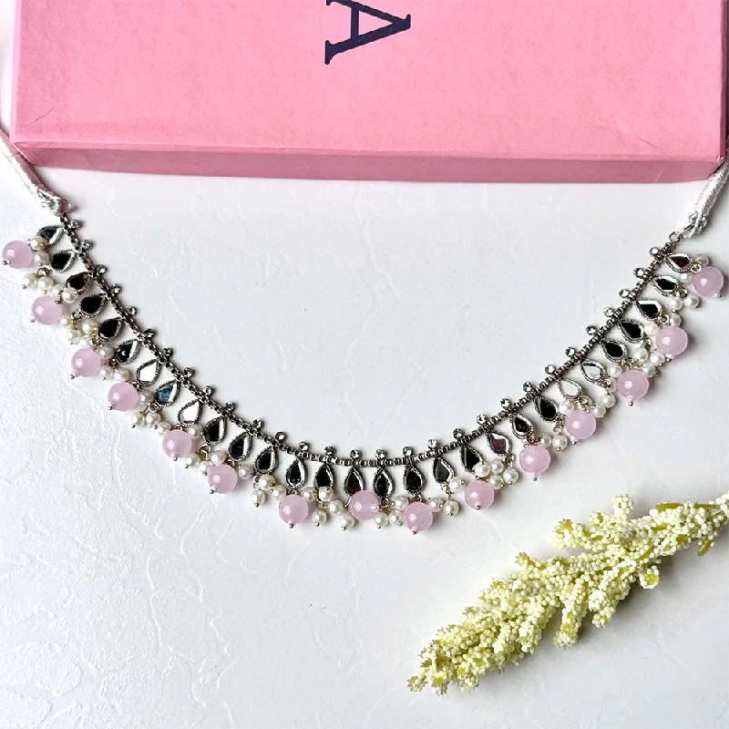 Save On Luxury Jewelry Pieces – Limited-Time Offers Neelum Necklace (Silver Baby Pink)