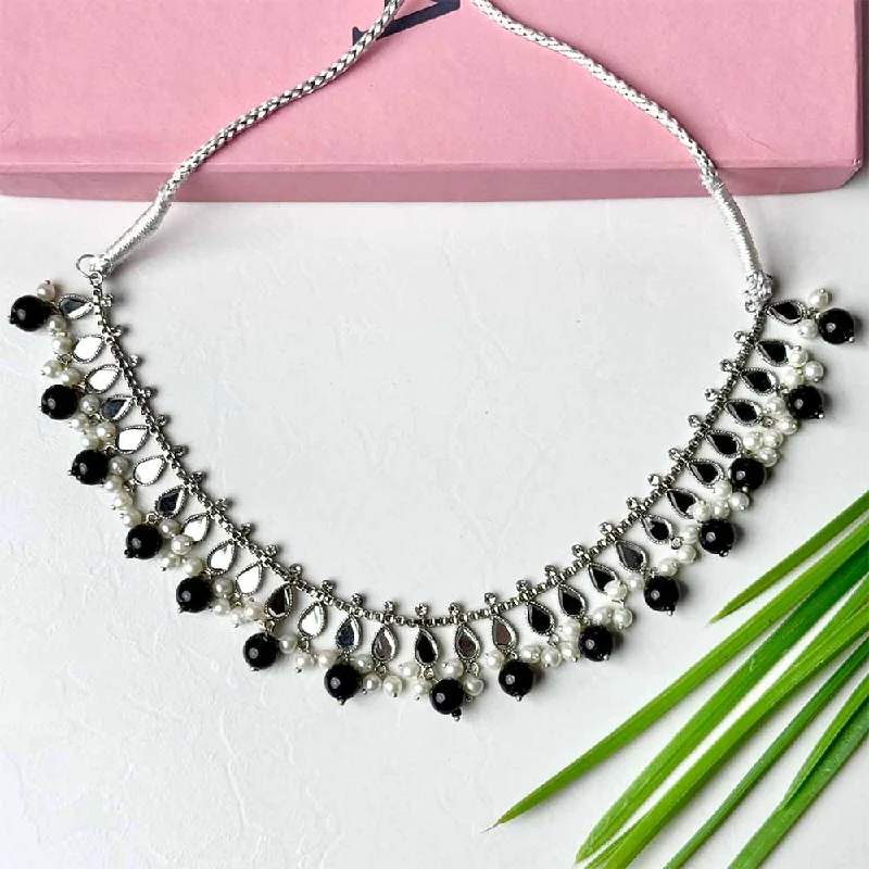 Elegant Jewelry Styles At Budget-Friendly Prices Neelum Necklace (Silver Black)