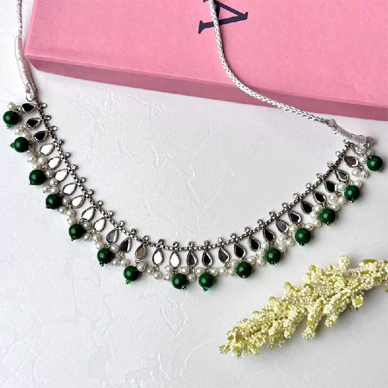 Shop Jewelry That Shines Without The High Price Neelum Necklace (Silver Green)