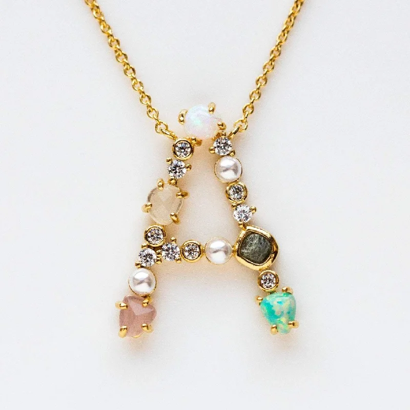 Discounted Jewelry For A Glamorous Look Opal Monogram Pendant