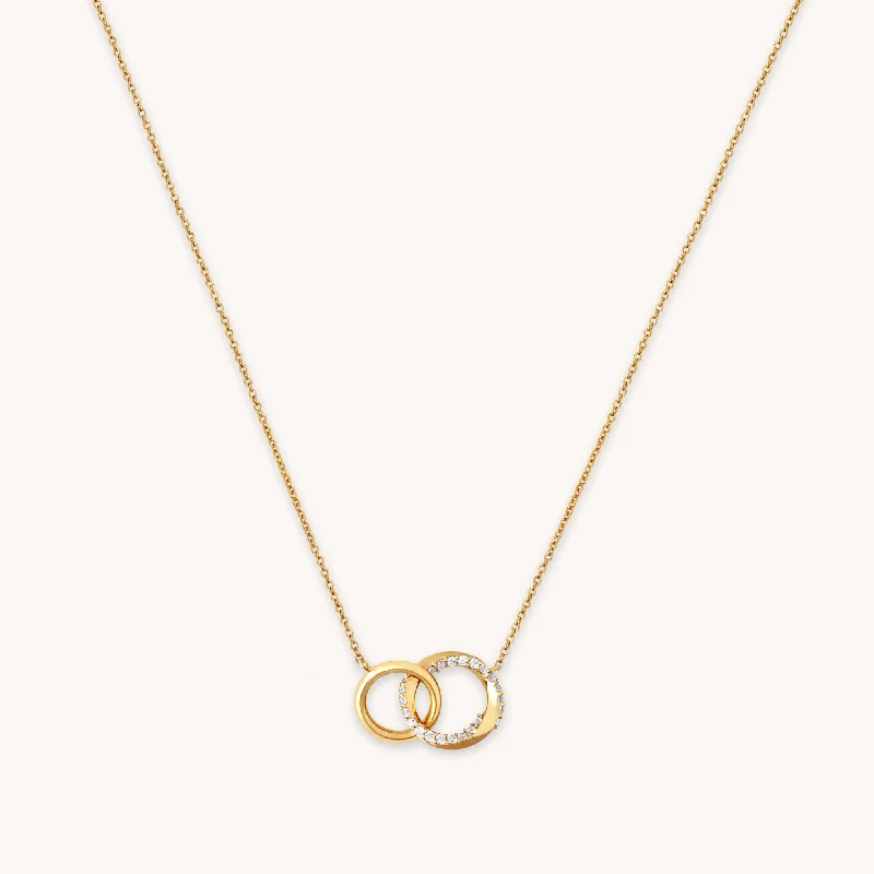 The Perfect Accessory For Less – Jewelry Sale Live Orbit Crystal Chain Necklace in Gold