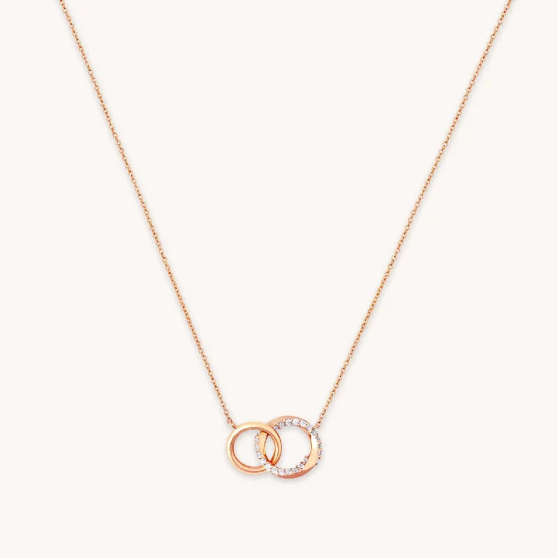 Shop Dazzling Rings, Earrings, And More At Special Discounts Orbit Crystal Chain Necklace in Rose Gold