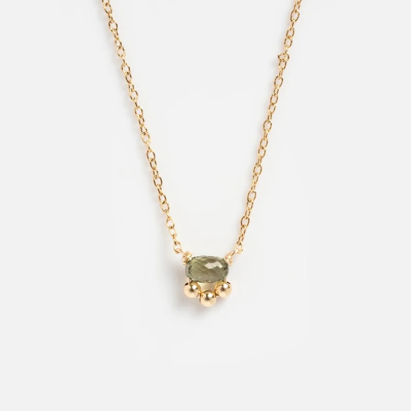 Premium Jewelry At Promotional Prices – Shine Today Single Green Sapphire Necklace