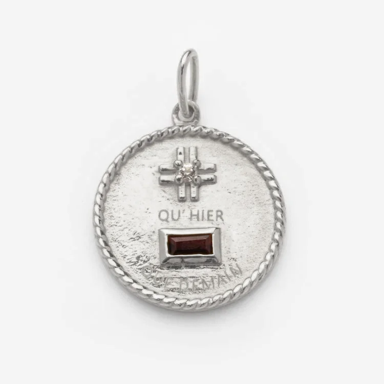 Unique Jewelry For Less – Shop The Sale Now Solid Gold Coin Charm in White Gold