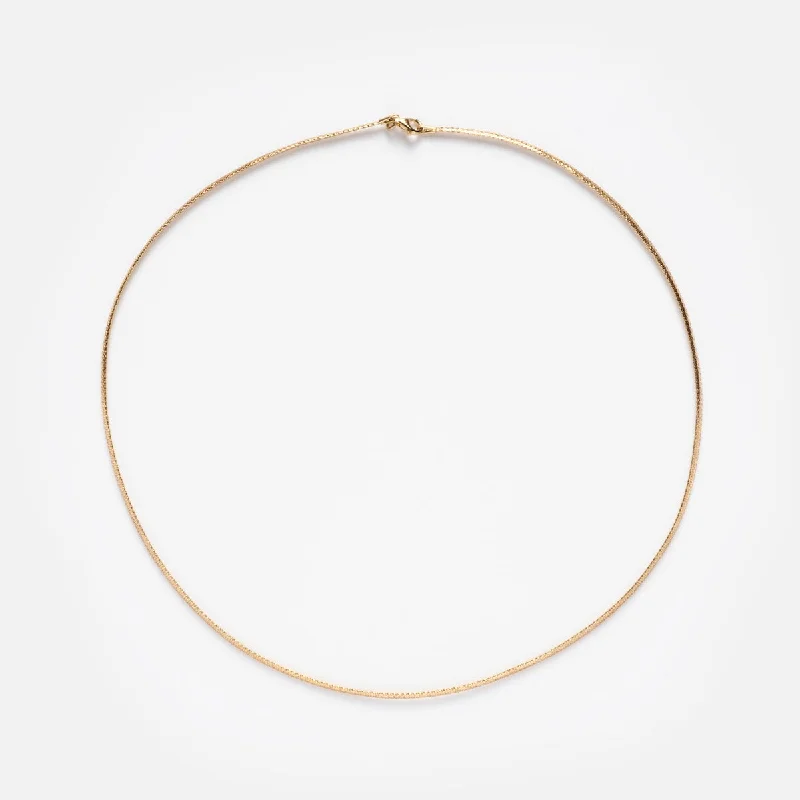 Luxury Jewelry At Unbeatable Discounts Solid Gold Slim Mesh Necklace