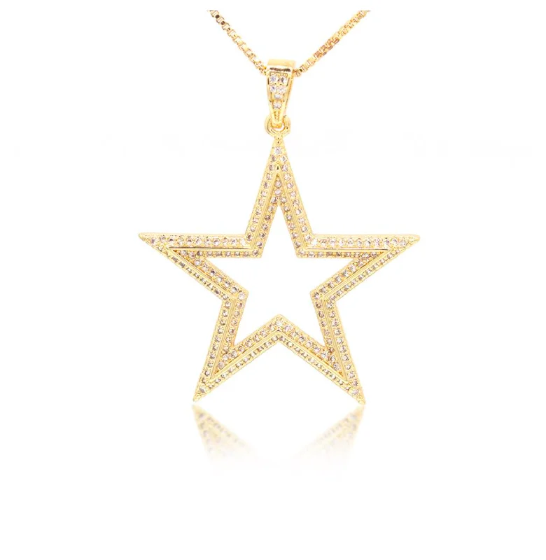 Seasonal Jewelry Deals – Elevate Your Style Star Cut Out Pavé 18K Necklace