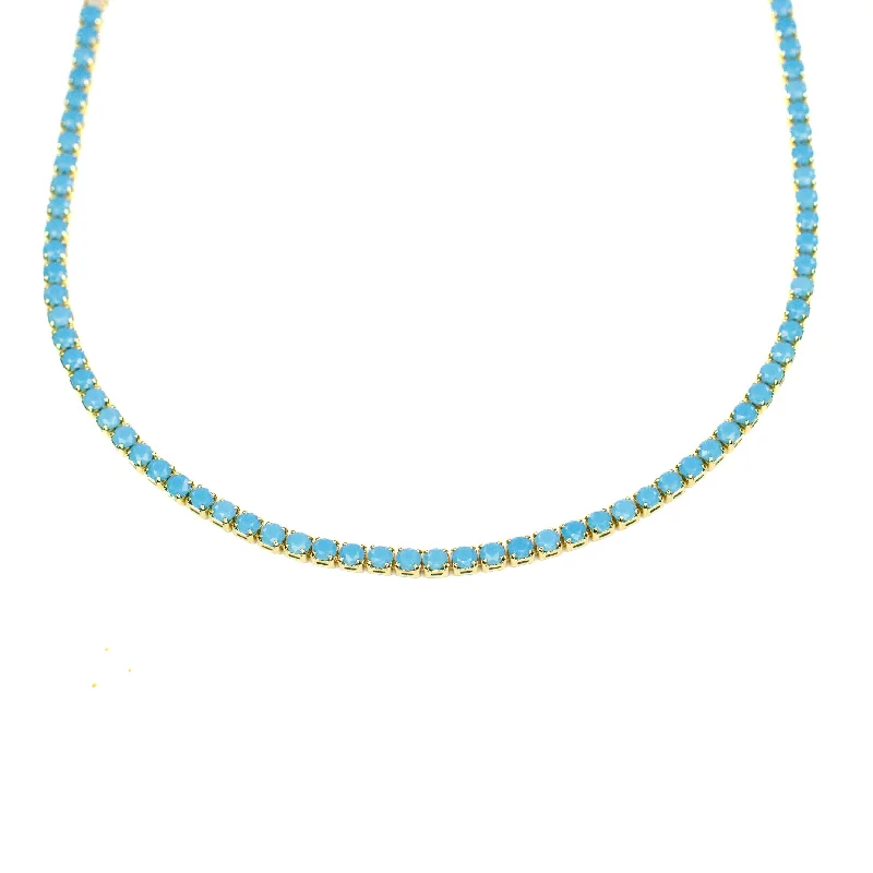 Modern Jewelry At Exclusive Discounts – Shop Today Turquoise Tennis Necklace