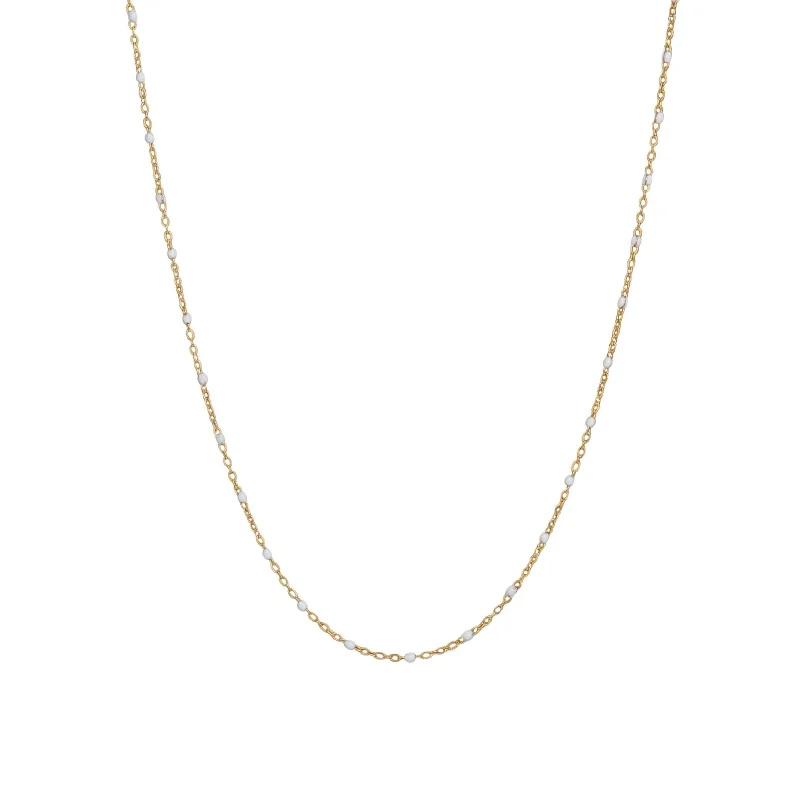 Celebrate With Sparkle – Jewelry Sale Now Live White Enamel Dotted Necklace
