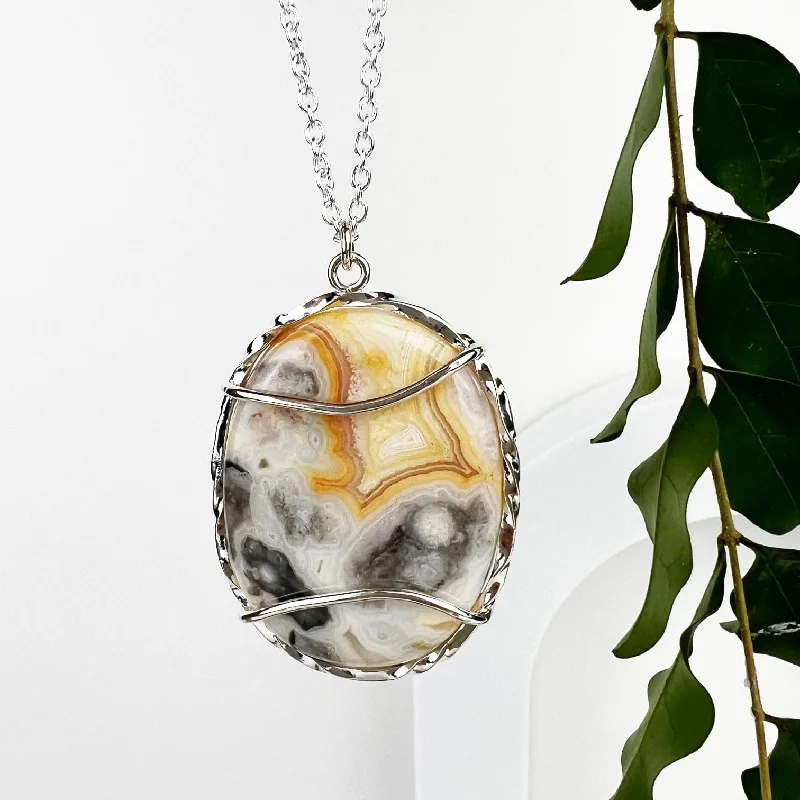 Discover Unique Jewelry With Special Limited-Time Offers Yellow Crazy Lace Agate Winds Necklace