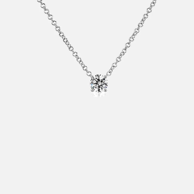 Must-Have Jewelry Pieces At Reduced Prices 2ct Moissanite Solitaire Adjustable Necklace - White Vermeil