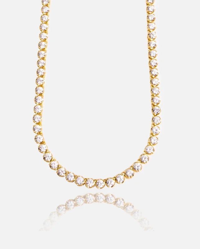 Limited-Time Jewelry Sale – Don't Miss Out On Dazzling Discounts 5mm Round Tennis Chain - Gold