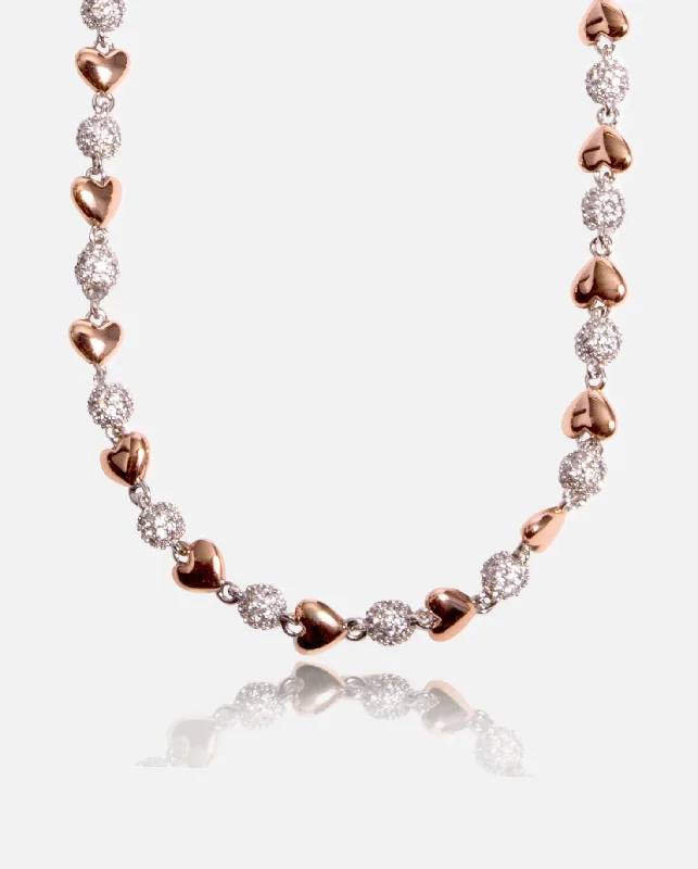 Affordable Glamour – Must-Have Jewelry At Special Rates Iced Ball & Heart Necklace