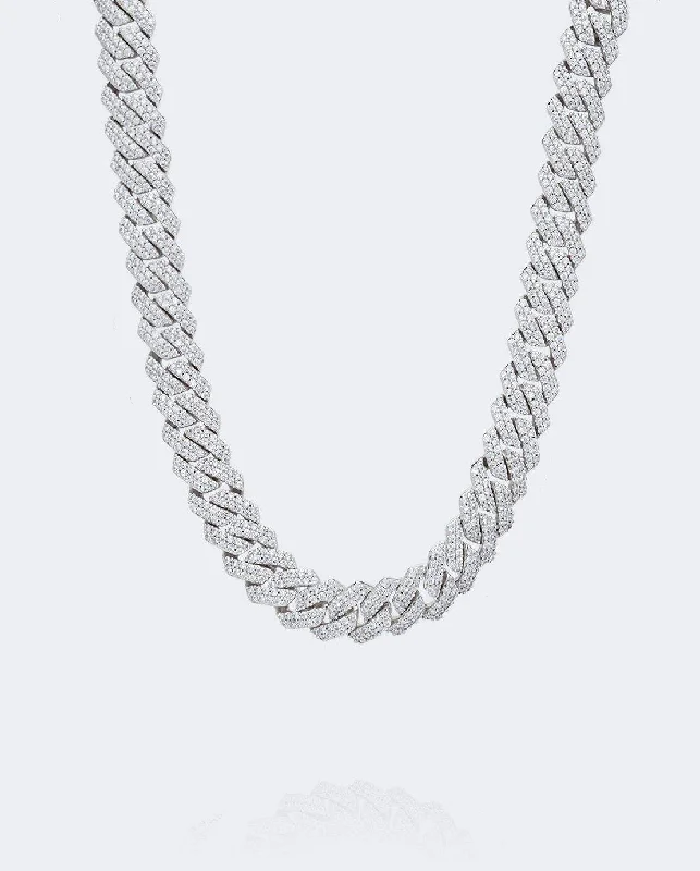 Stunning Statement Jewelry, Unbeatable Discounts 10mm Diamond Prong Link Chain - White Gold