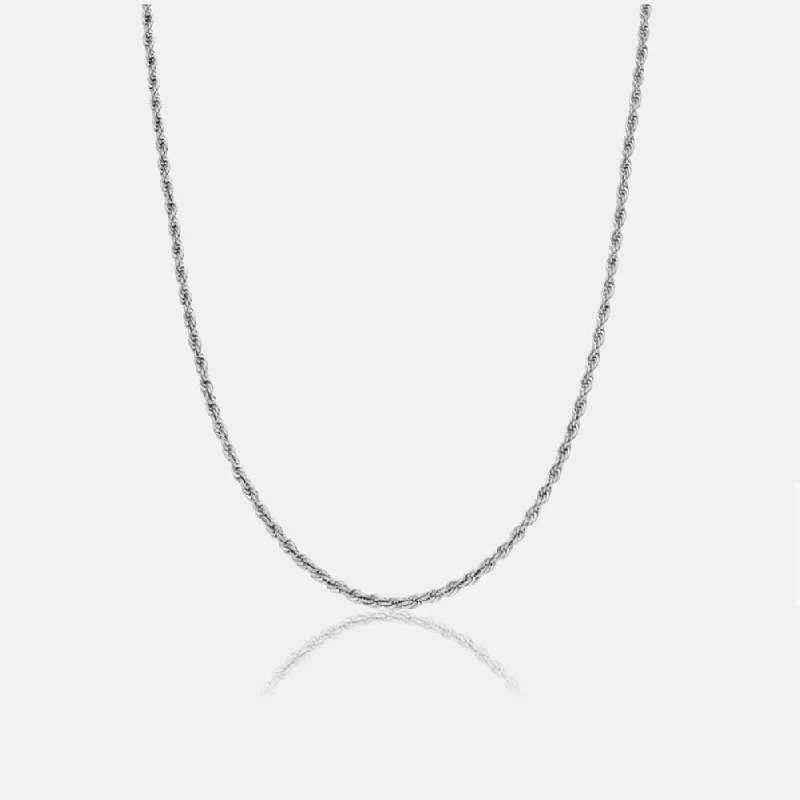 Don't Miss These Dazzling Jewelry Discounts 3mm Rope Chain - White Gold