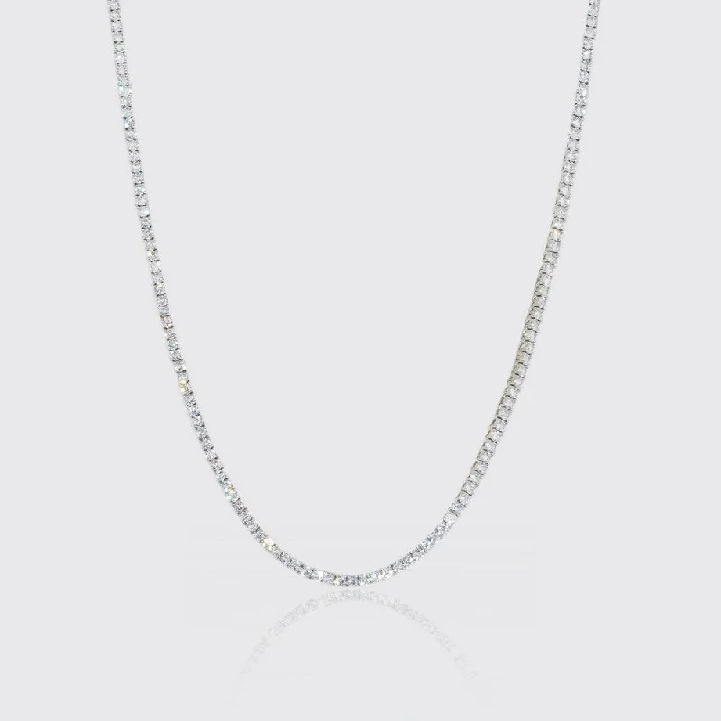 Stunning Jewelry At Even More Stunning Prices 3mm Tennis Chain - White Gold