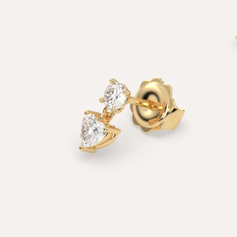 Sparkle For Less – Shop Our Limited-Time Jewelry Deals 1/2 carat Single Heart Diamond Drop Earring