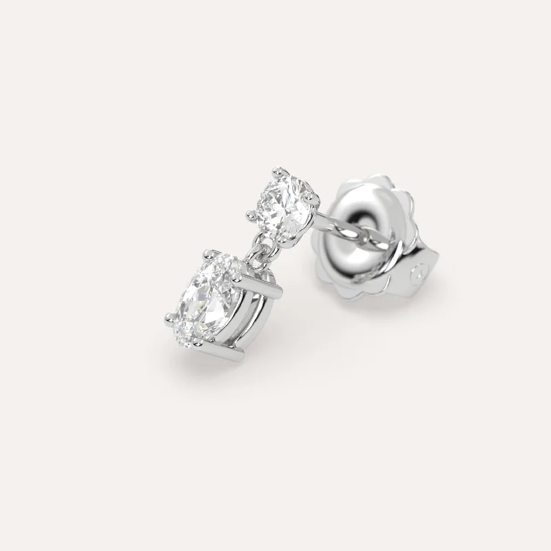 Get Ready To Sparkle – Special Jewelry Discounts 1/2 carat Single Oval Diamond Drop Earring