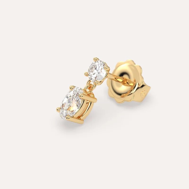 Exclusive Savings On Timeless Jewelry Pieces 1/2 carat Single Oval Diamond Drop Earring