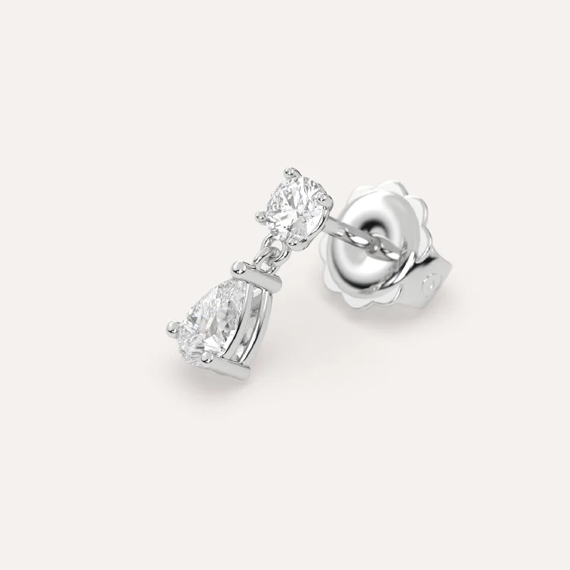 Seasonal Jewelry Deals – Elevate Your Style 1/2 carat Single Pear Diamond Drop Earring
