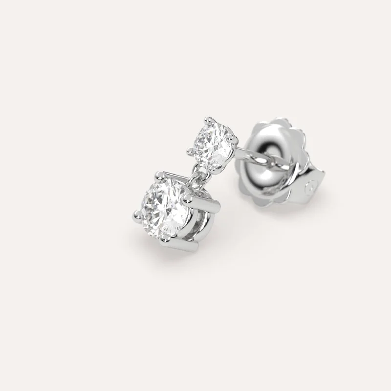 Limited-Time Offer On Premium Jewelry Collections 1/2 carat Single Round Diamond Dangle Earring