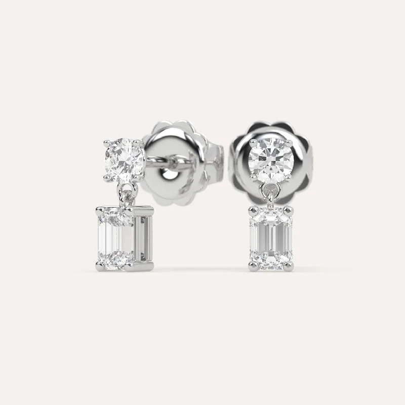 Bestselling Jewelry Now On Sale – Elevate Your Look 1 carat Emerald Diamond Drop Earrings
