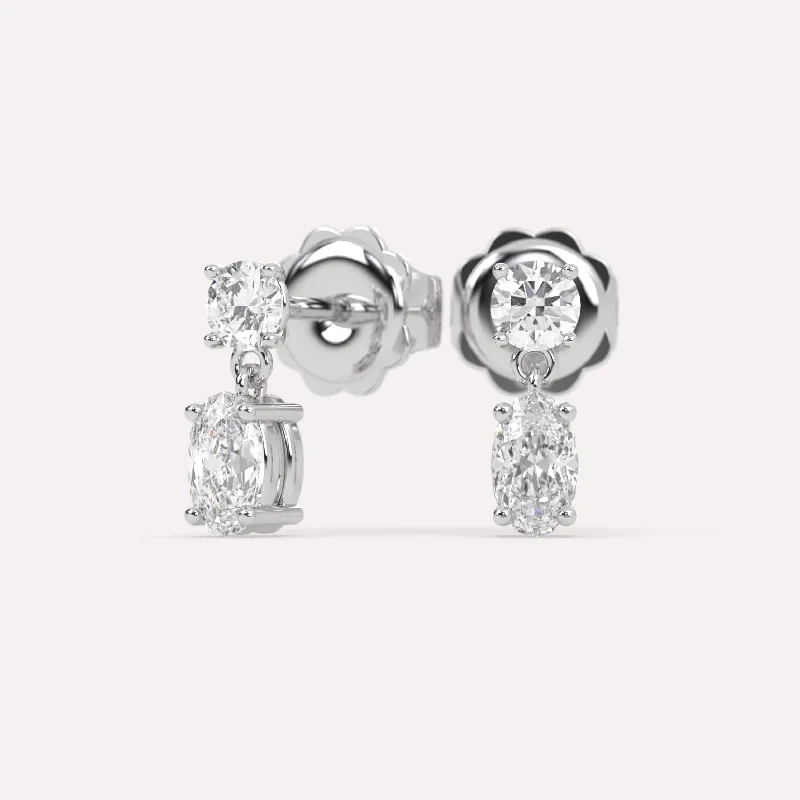 The Biggest Jewelry Sale Of The Year Is Here 1 carat Oval Diamond Drop Earrings