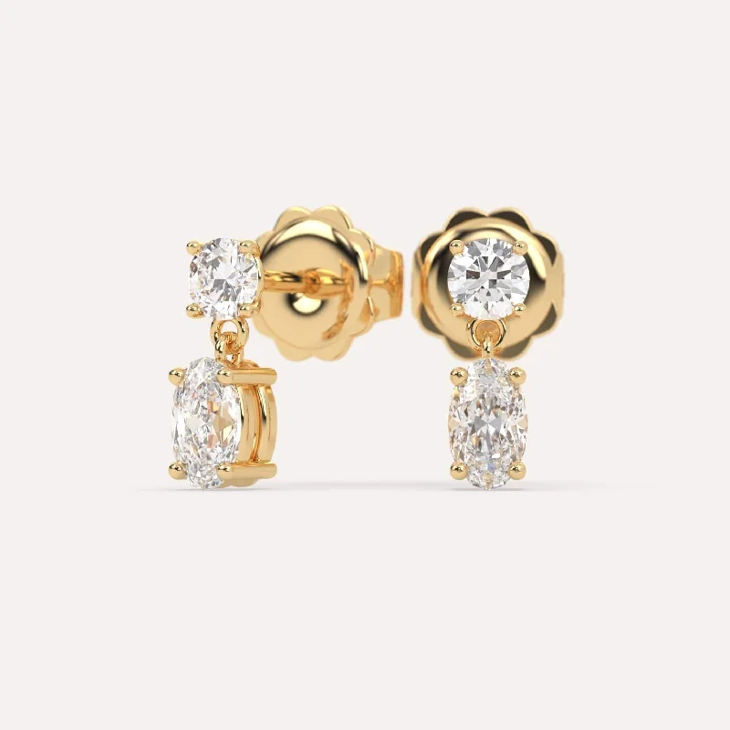 Luxury Jewelry At Budget-Friendly Prices – Grab Yours Now 1 carat Oval Diamond Drop Earrings