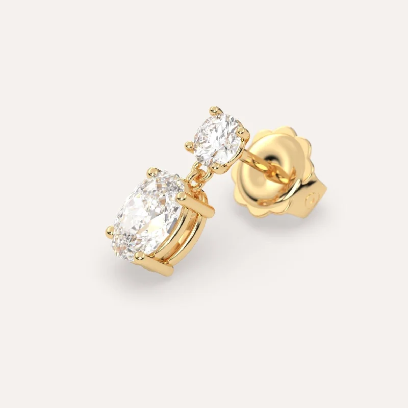Final Call – Shop Exquisite Jewelry Before It's Gone 1 carat Single Oval Diamond Drop Earring