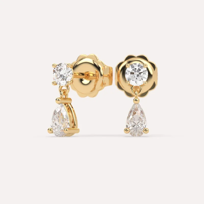 Limited-Stock Jewelry Sale – Shop Before It's Gone 1 carat Pear Diamond Drop Earrings