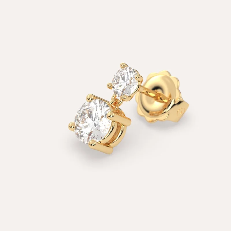 Sparkle On A Budget – Fine Jewelry For Less 1 carat Single Round Diamond Drop Earring