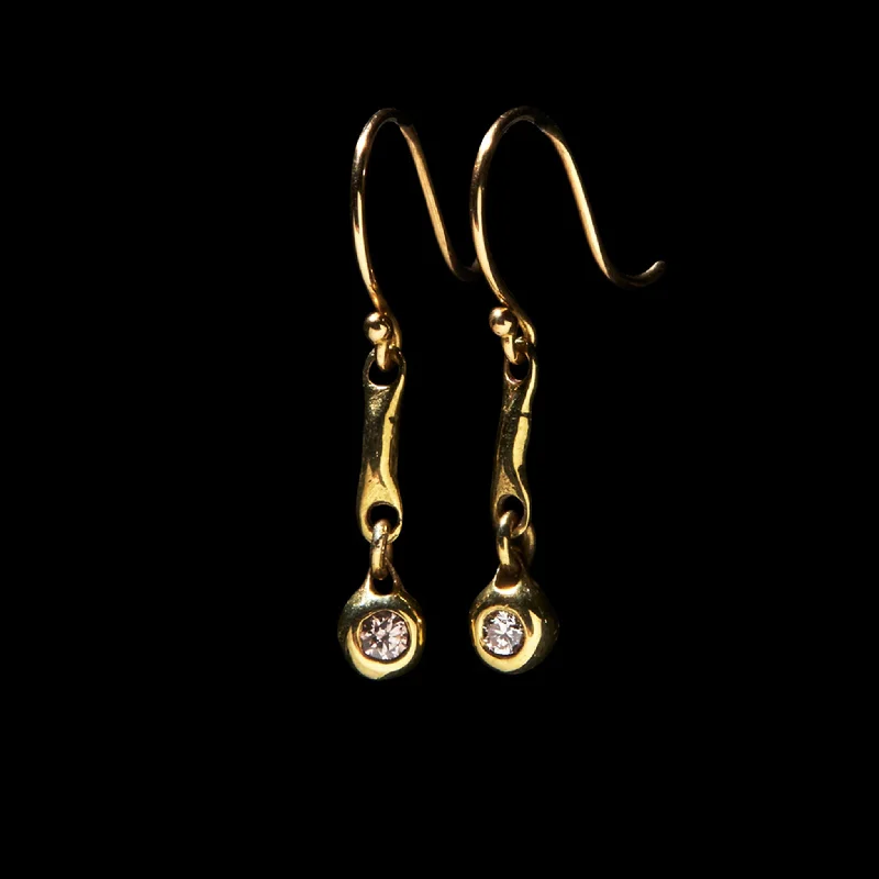 Special Deals On Handcrafted And Designer Jewelry Tiny Cast Line Diamond Ball Earring