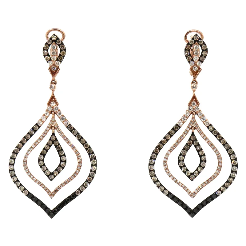 Best Jewelry Deals – Shop Premium Pieces At Great Prices Multi-colored Diamond Earrings in 14k Pink Gold