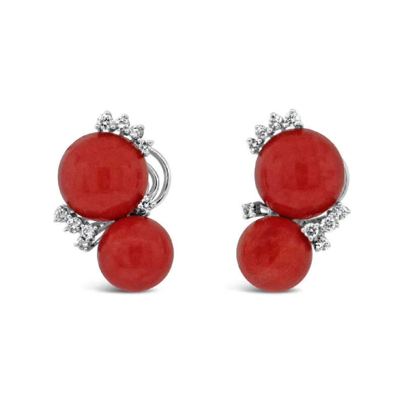 Bestselling Jewelry At Special Promotional Rates Damiani Coral and Diamond Earrings