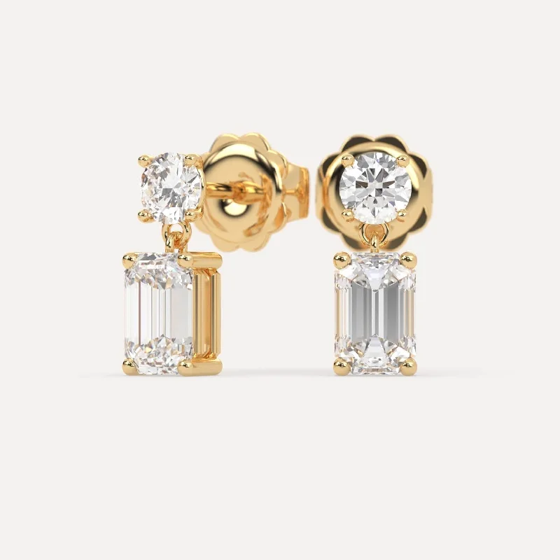 Affordable Elegance – Special Jewelry Sale Now Live 2 carat Emerald Diamond Drop Earrings