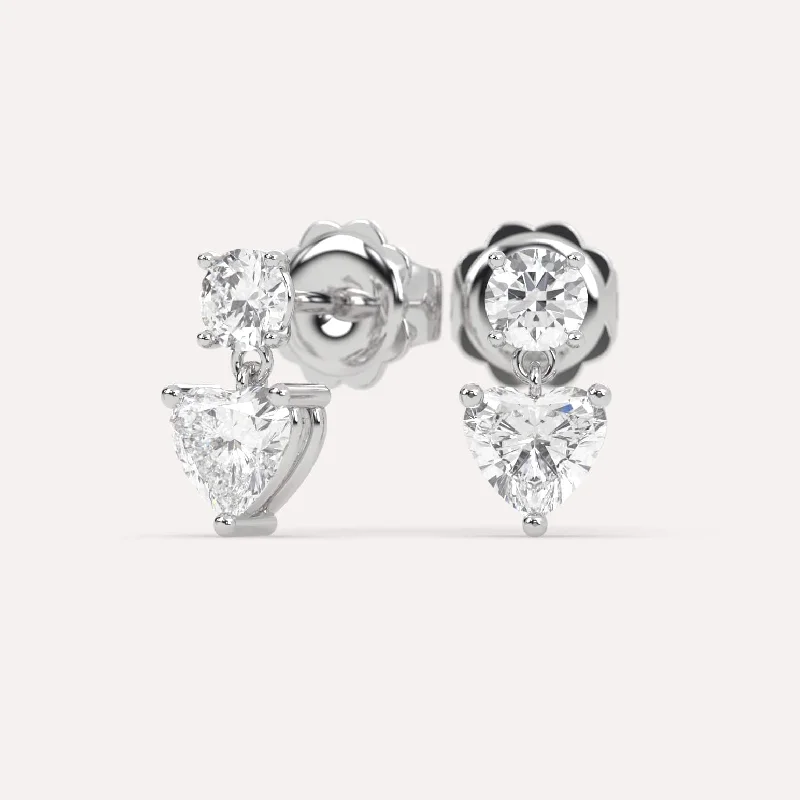 Affordable Luxury Jewelry For Every Occasion 2 carat Heart Diamond Drop Earrings
