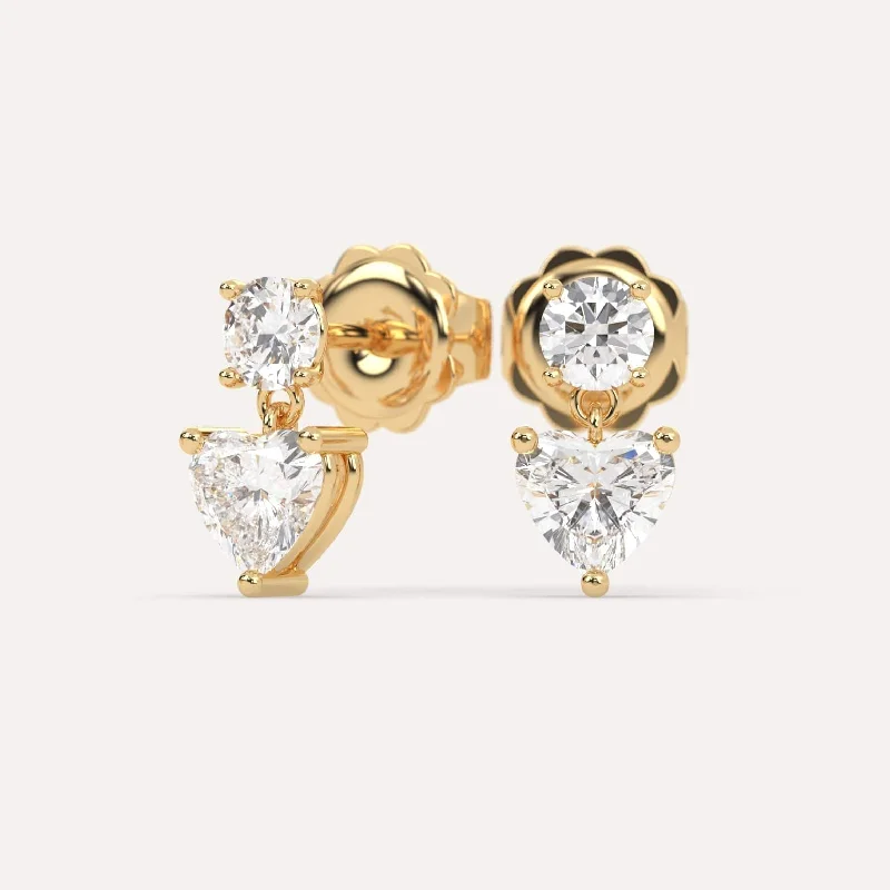Flash Sale On Elegant Jewelry – Don't Miss Out 2 carat Heart Diamond Drop Earrings
