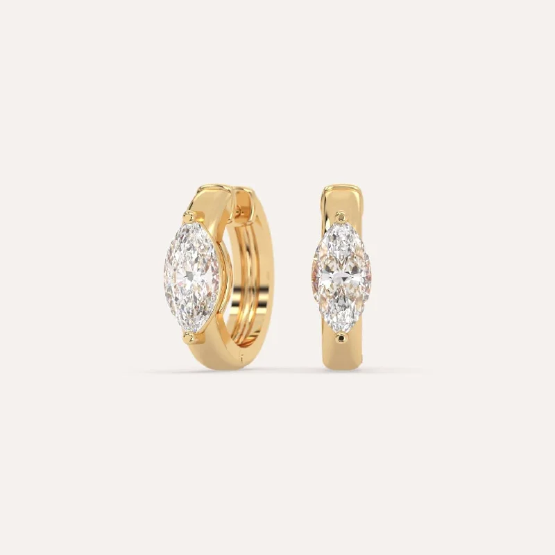 Premium Diamond Jewelry For Unforgettable Moments 2 carat Marquise Diamond Hoop Earrings