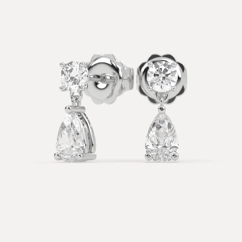 Fashion-Forward Jewelry At Incredible Prices 2 carat Pear Diamond Drop Earrings