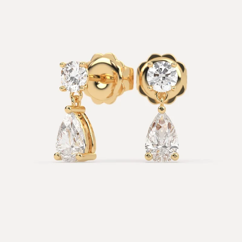 Stunning Jewelry Pieces At The Lowest Prices Ever 2 carat Pear Diamond Drop Earrings