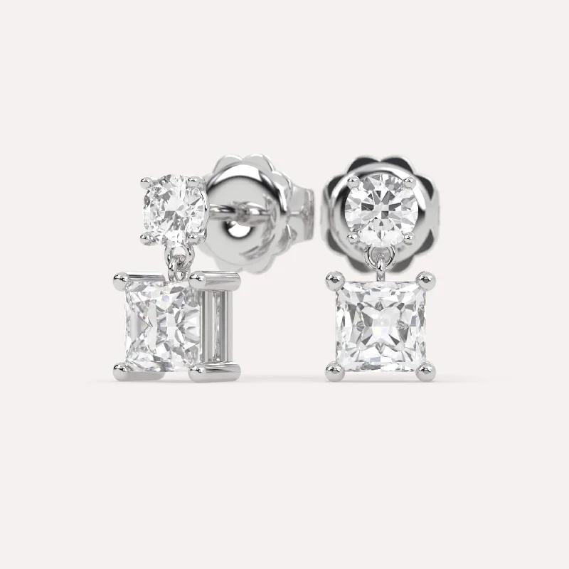 Save On Luxury Jewelry Pieces – Limited-Time Offers 2 carat Princess Diamond Drop Earrings